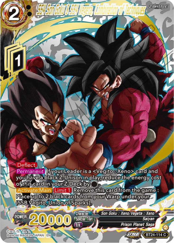 SS4 Son Goku & SS4 Vegeta, Combination of Techniques (Collector Booste