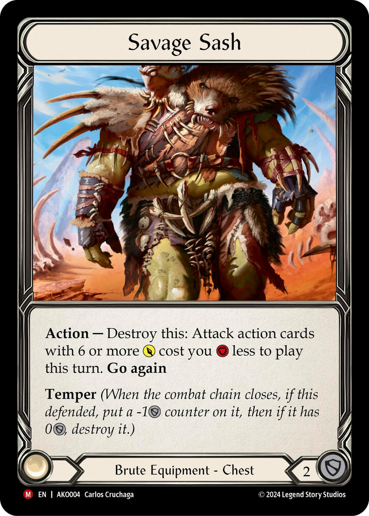 lord of the rings mtg set card list Savage Sash [AKO004] (Armory Deck: Kayo) Rainbow Foil