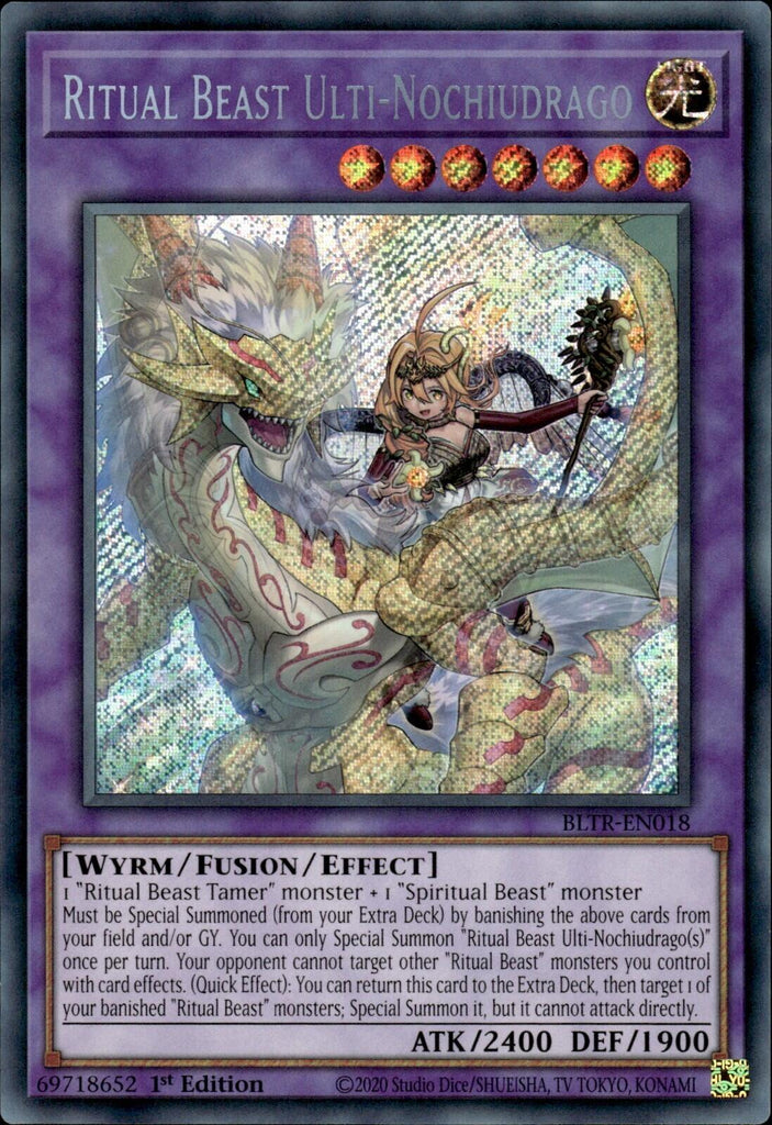 yugioh ritual beast deck 2018 Ritual Beast Ulti-Nochiudrago [BLTR-EN018] Secret Rare