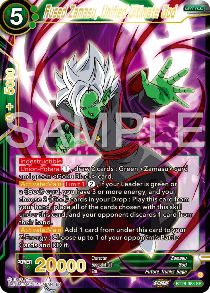 dragon ball super card game zamasu Fused Zamasu, Unified Ultimate God (BT26-083) [Ultimate Advent]