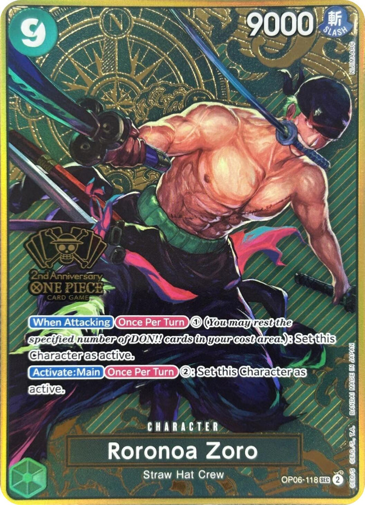 Roronoa Zoro (Japanese Version 2nd Anniversary Set) [One Piece Promoti