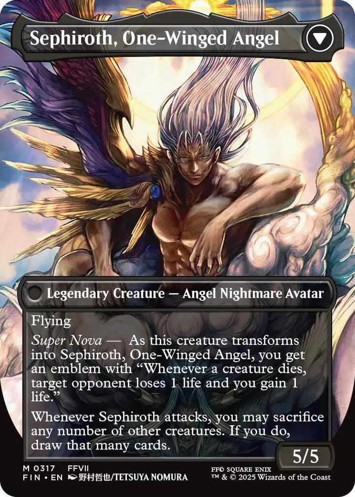 sephiroth card binder Sephiroth, Fabled SOLDIER // Sephiroth, One-Winged Angel (Borderless)