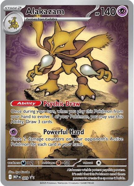 alakazam card pokemon Alakazam (009) [Mega Evolution Promo]