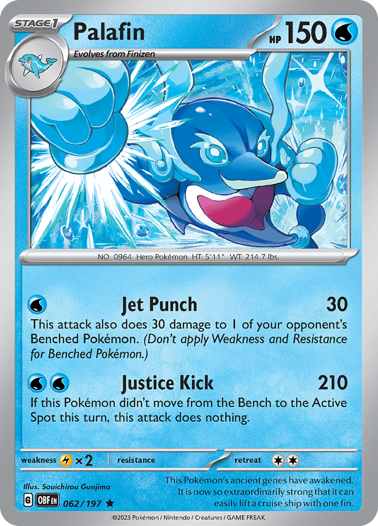 palafin pokemon card Palafin (062/197) [Scarlet & Violet: Obsidian Flames]