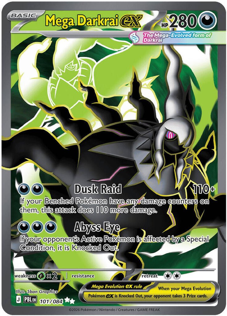 Pokémon Card: Mega Darkrai EX MUR Mega Darkrai ex (101/084) [Mega Evolution: Pitch Black]