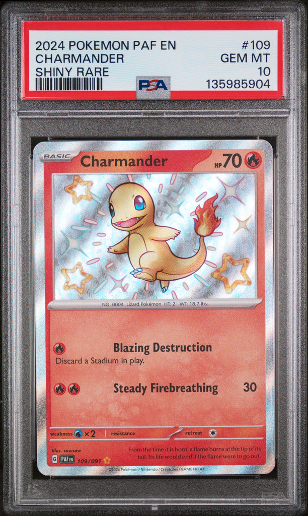 PSA GEM MT 10 Charmander(109/091) [Paf En-Paldean Fates]