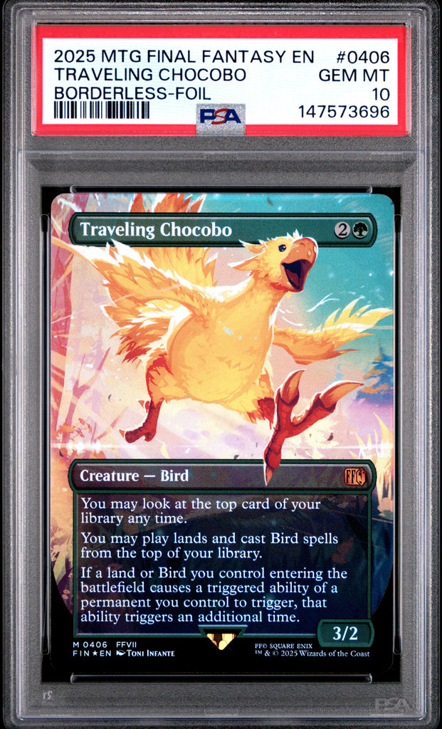 final fantasy mtg chocobo cards PSA GEM MT 10 Traveling Chocobo[Magic The Gathering Final Fantasy]