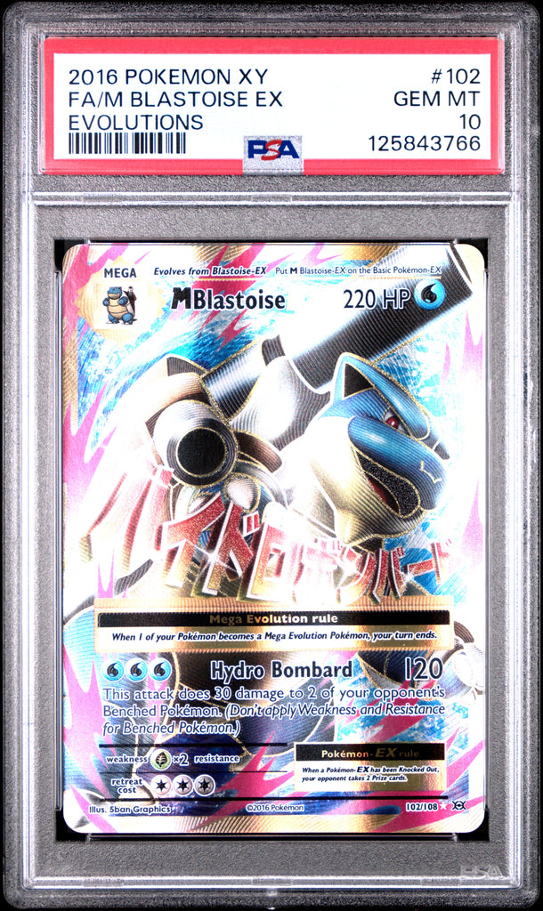 m blastoise ex pokemon card PSA GEM MT 10 (102/108) [Xy Evolutions] Options:One Mini Tin (Assorted) Print_Normal [2WW] Dread Launcher (180) Most Valuable Paldean Fates