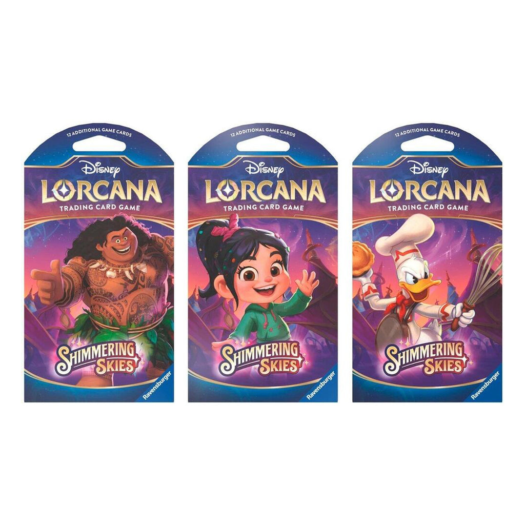 Lorcana TCG: Shimmering Skies: Sleeved Booster Pack Art Bundle (Set of