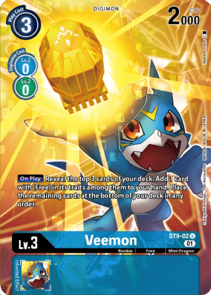 st9 digimon card list Veemon [ST9-02] (Digimon Royal Knights Card Set) [Starter Deck: Ultima