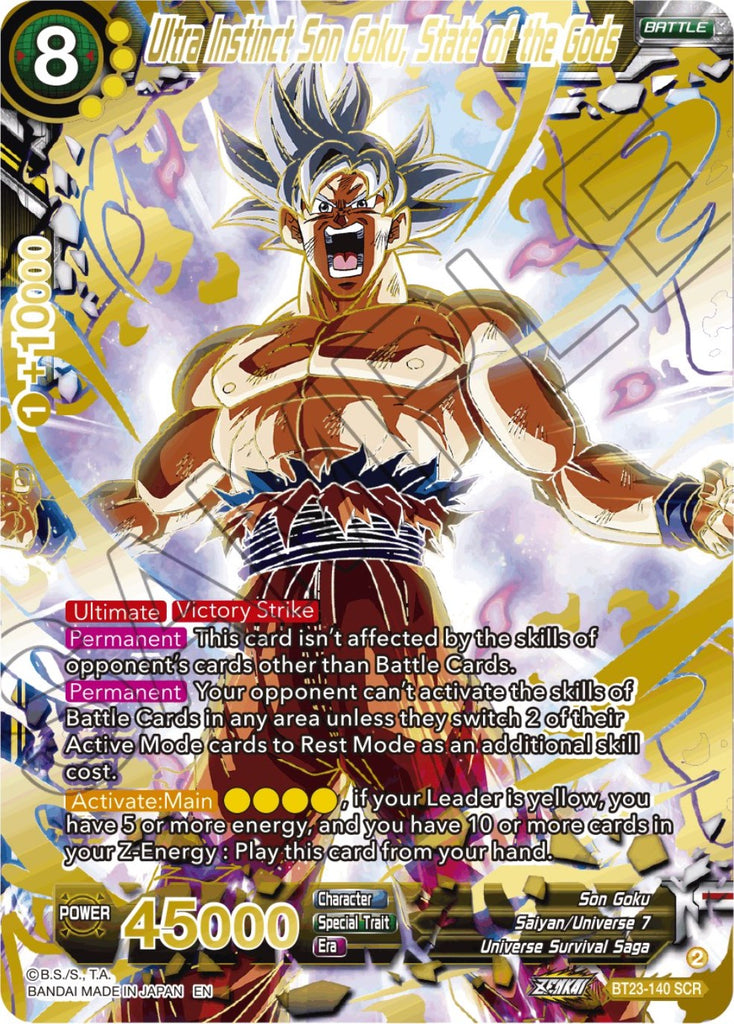 Ultra Instinct Son Goku, State of the Gods (BT23-140) [Perfect Combina Ultra Instinct Son Goku, State of the Gods (BT23-140) [Perfect Combina