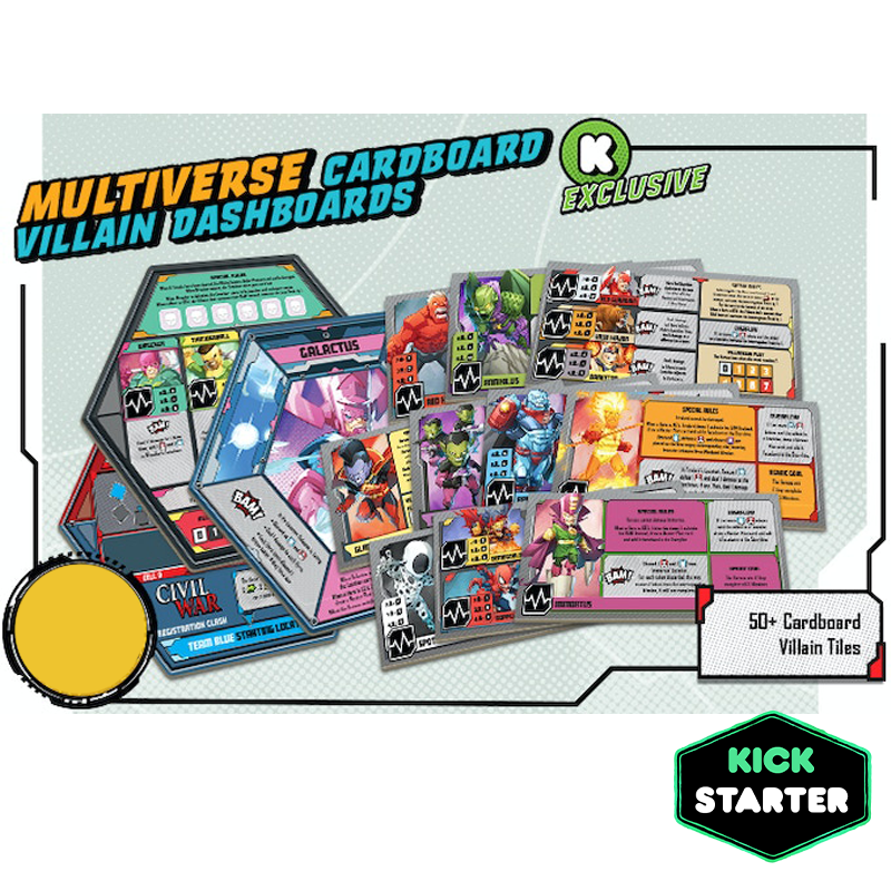 Marvel United: Multiverse: Cardboard Villain Dashboards – Zulus Games