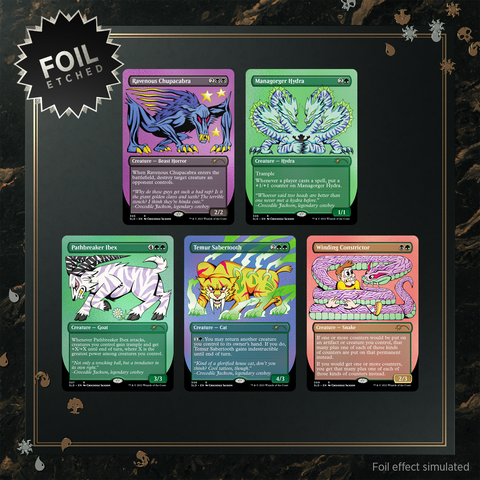 Magic the Gathering: Secret Lair: Crocodile Jackson's Monstrous Menagerie - Foil Etched Edition