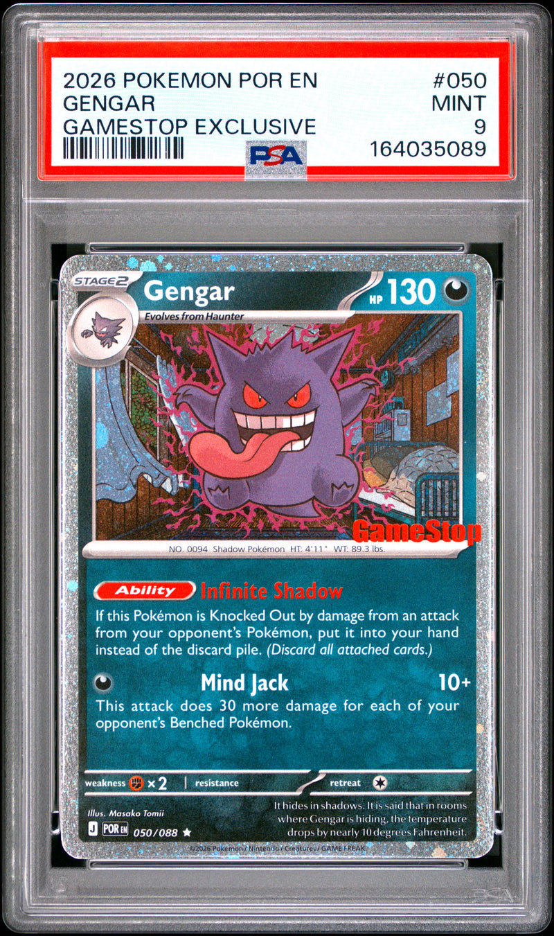 PSA MINT 9 Gengar (050/088) [Por En-Perfect Order] - 164035089