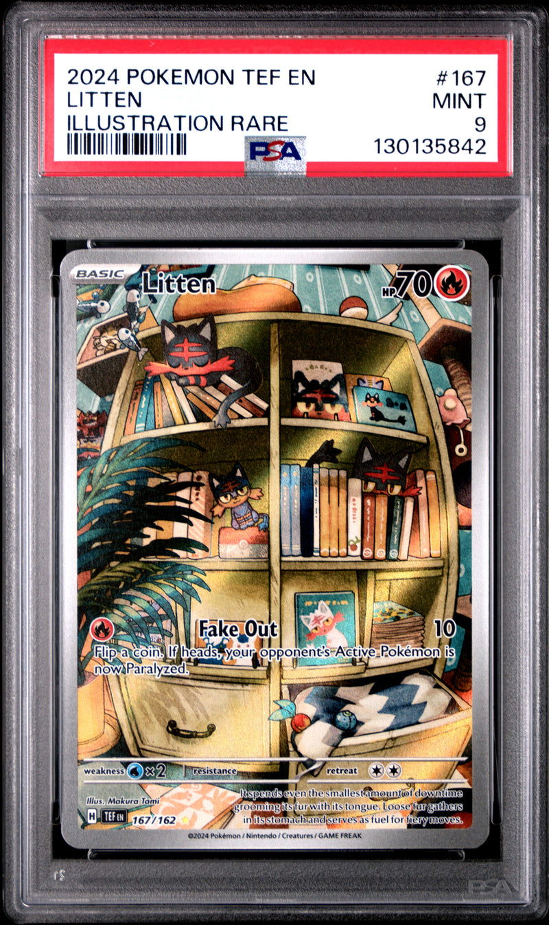 PSA MINT 9 Litten (167/162) [Tef En-Temporal Forces] - 130135842