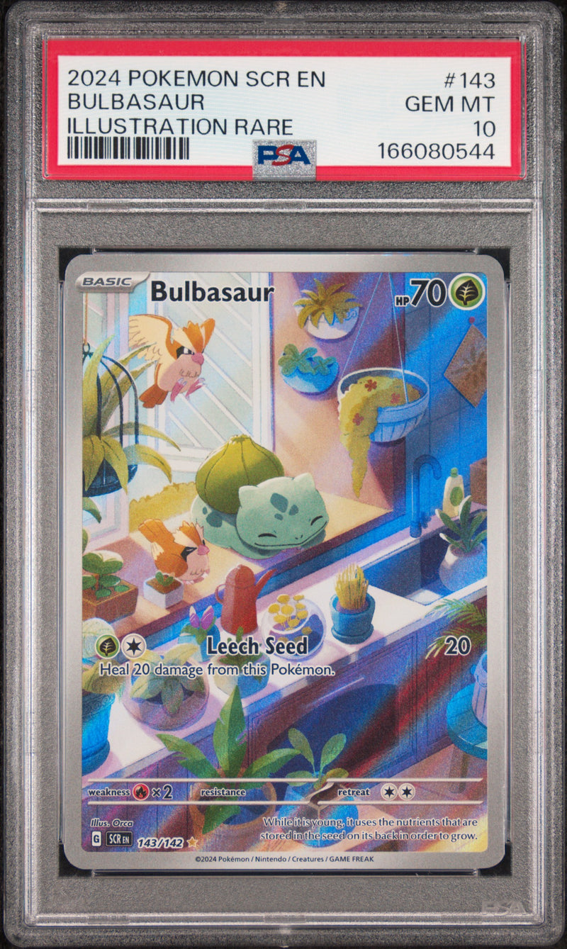 PSA GEM MT 10 Bulbasaur (143/142) [Scr En-Stellar Crown] - 166080544