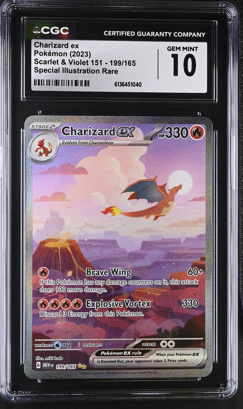 CGC GEM MINT 10 Charizard ex (199/165) [Scarlet & Violet 151] - 6136451040