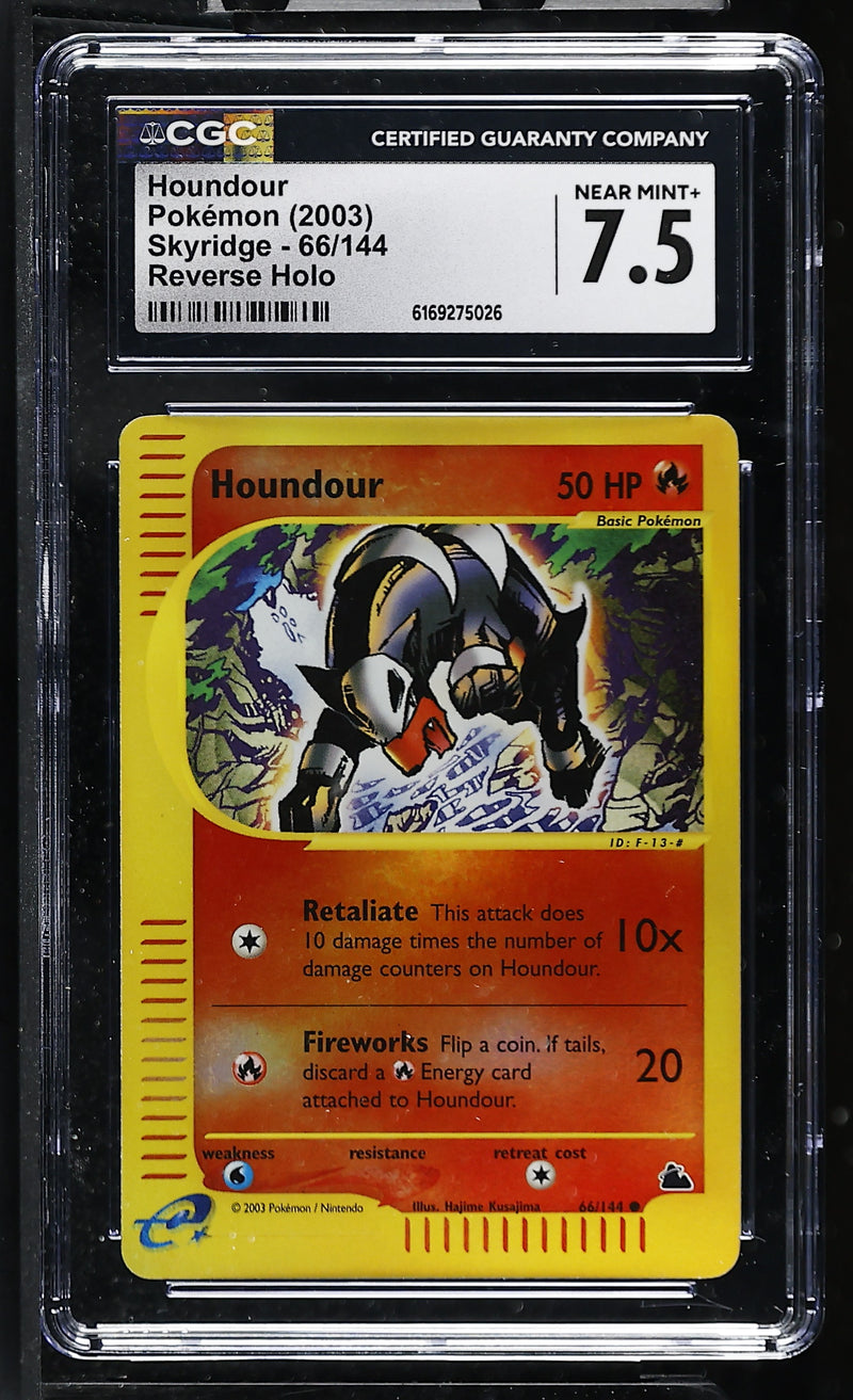 CGC 7.5 Houndour (66/144) [Skyridge] - 6169275026