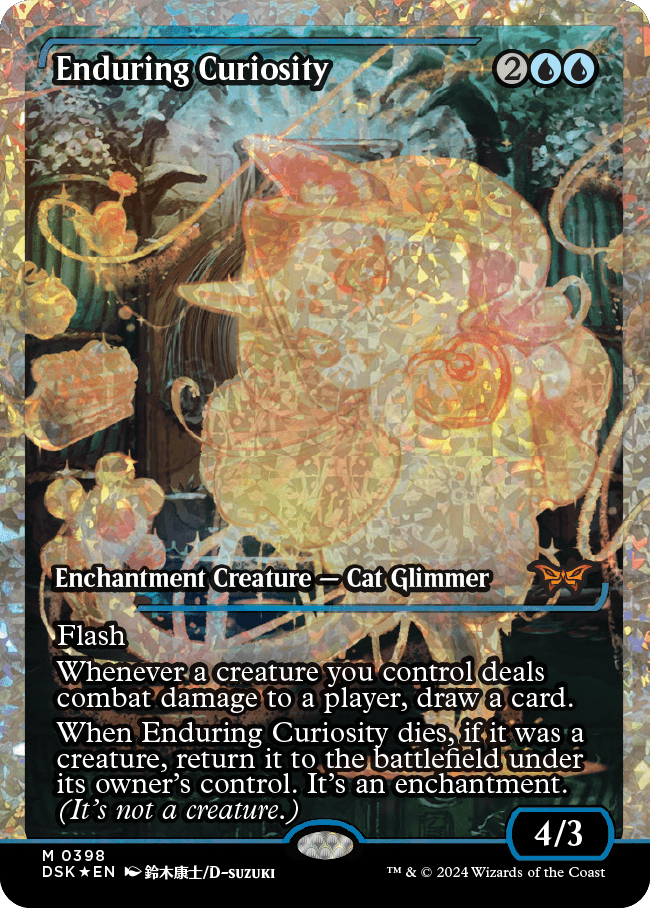 Enduring Curiosity (Japan Showcase Fracture Foil) [Duskmourn: House of Enduring Curiosity (Japan Showcase Fracture Foil) [Duskmourn: House of
