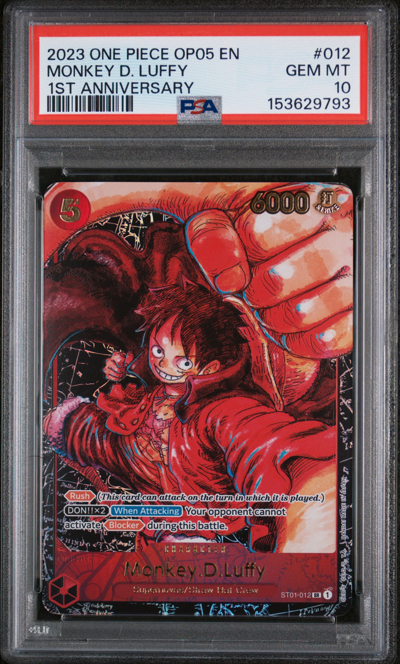 PSA GEM MT 10 Monkey D. Luffy [Op05-Awakening Of The New Era] - 153629793