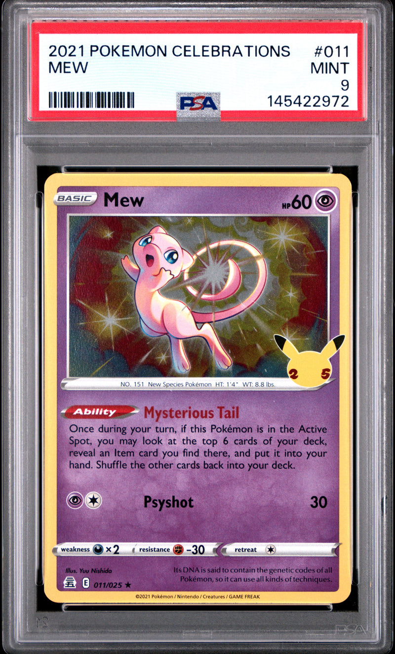 PSA MINT 9 Mew (011/025) [Celebrations: 25th Anniversary] - 145422972