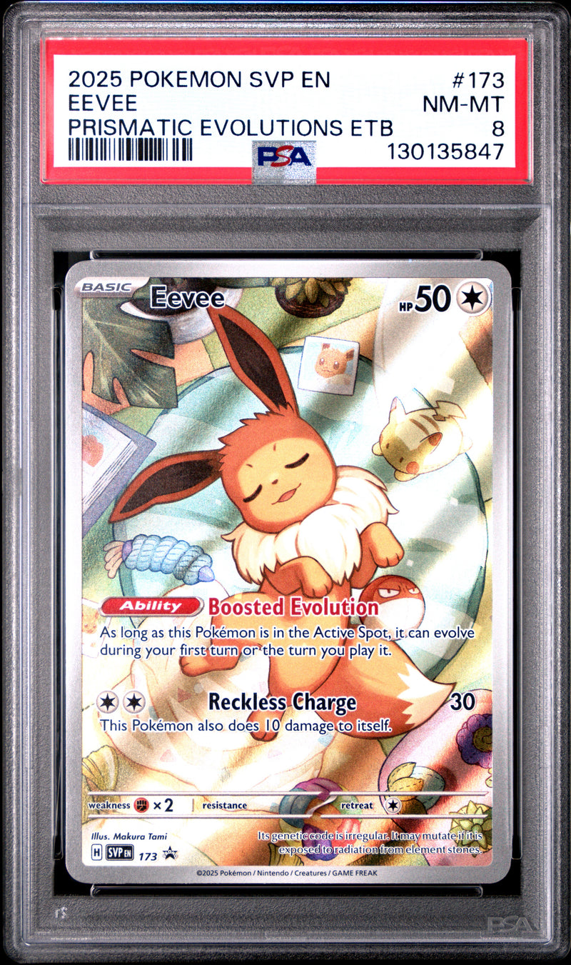 PSA NM-MT 8 Eevee (173) [Svp En-Sv Black Star Promo] - 130135847