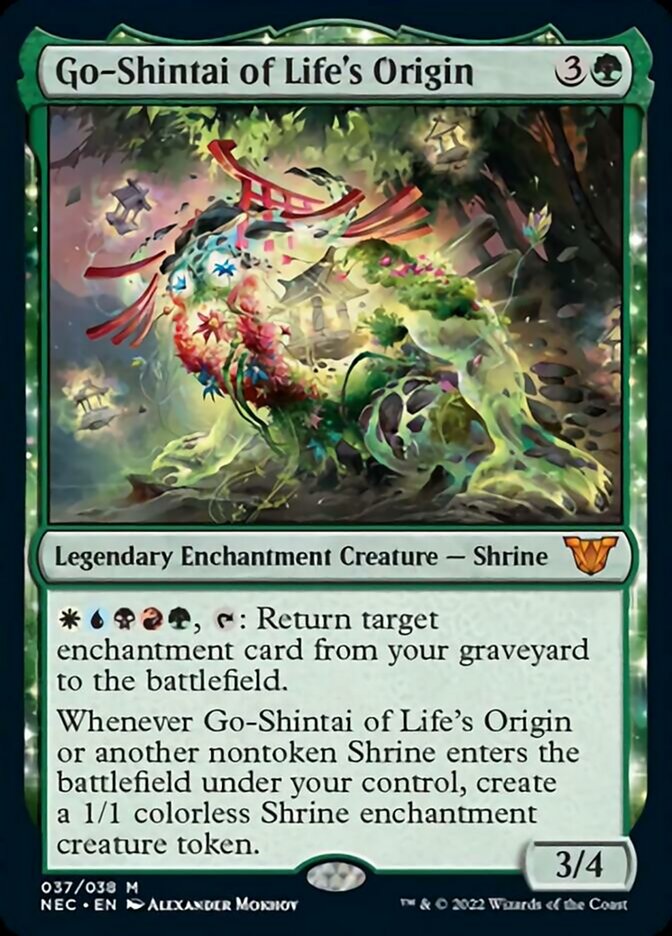 mtg starter collection card list Go-Shintai of Life's Origin [Kamigawa: Neon Dynasty Commander]