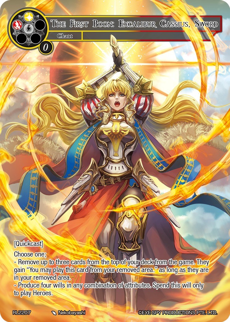 The First Boon: Excalibur Cassius, Sword (RL2207) [Promo Cards]