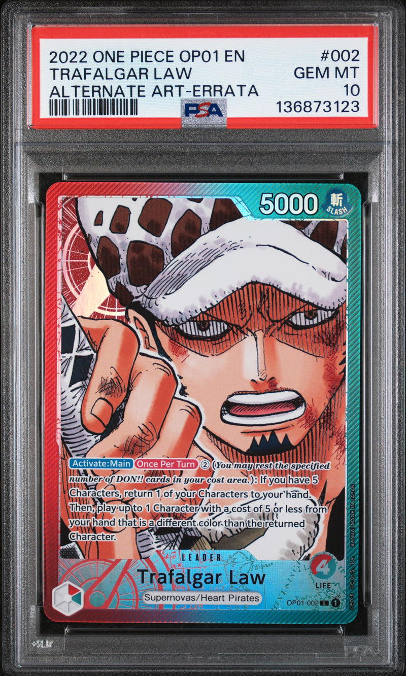 PSA GEM MT 10 Trafalgar Law [Op01-Romance Dawn] - 136873123