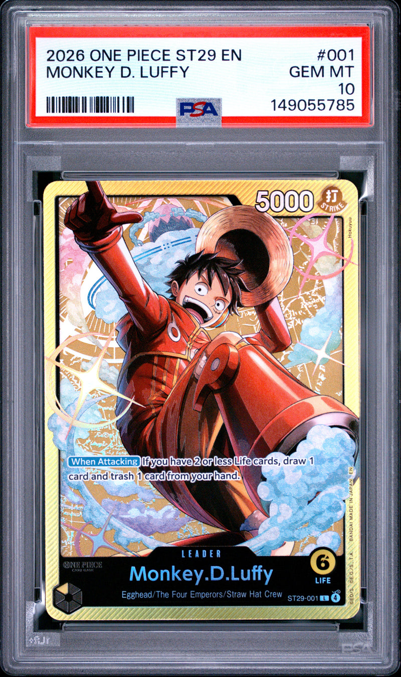 PSA GEM MT 10 Monkey D. Luffy [Starter Deck St29-Egghead] - 149055785