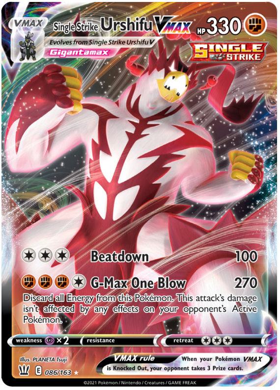 Single Strike Urshifu VMAX (086/163) (Jumbo Card) [Sword & Shield: Battle Styles]