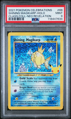 PSA MINT 9 Shining Magikarp (66/64) [Celebrations: 25th Anniversary - Classic Collection] - 118447634