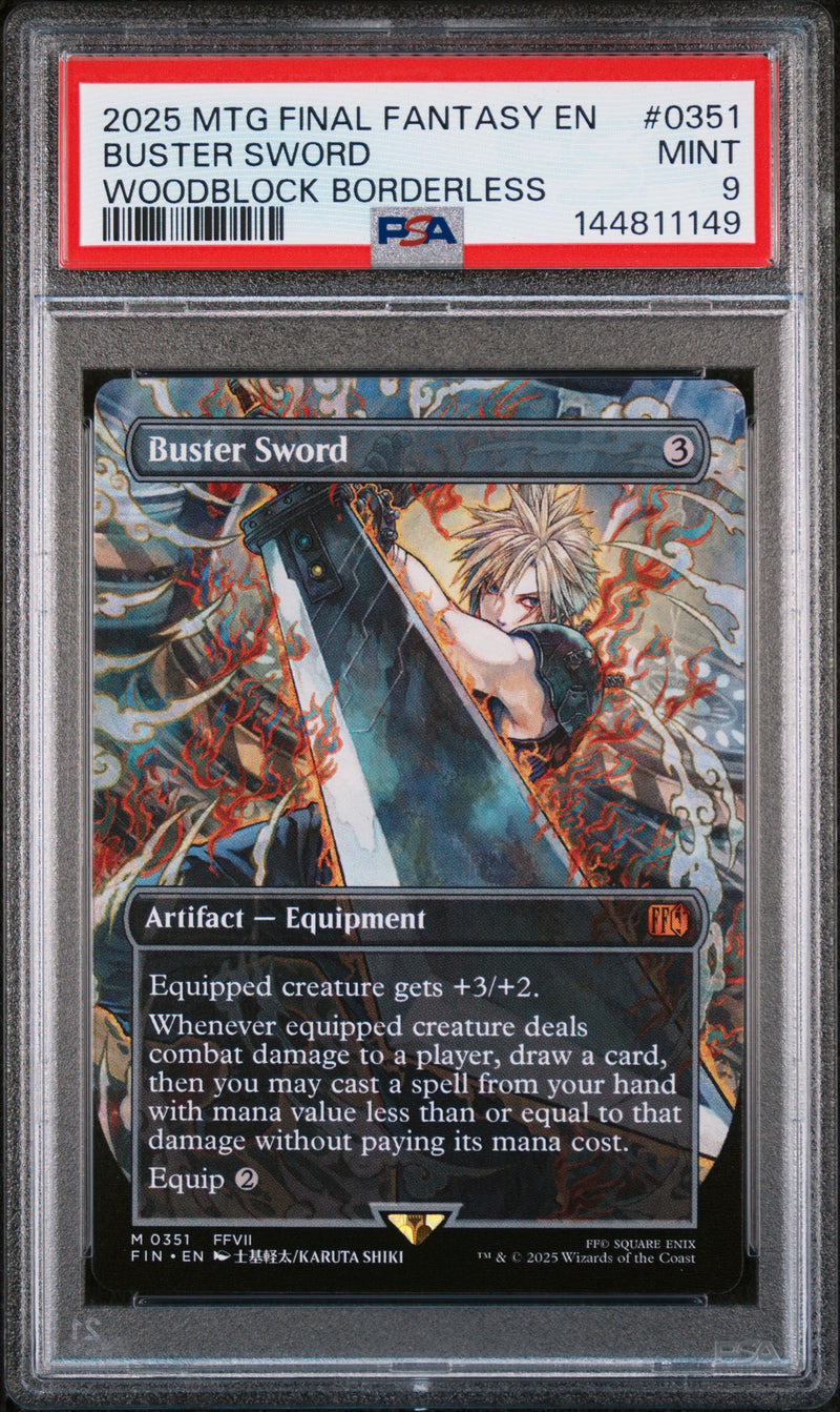 PSA MINT 9 Buster Sword [Magic The Gathering Final Fantasy] - 144811149