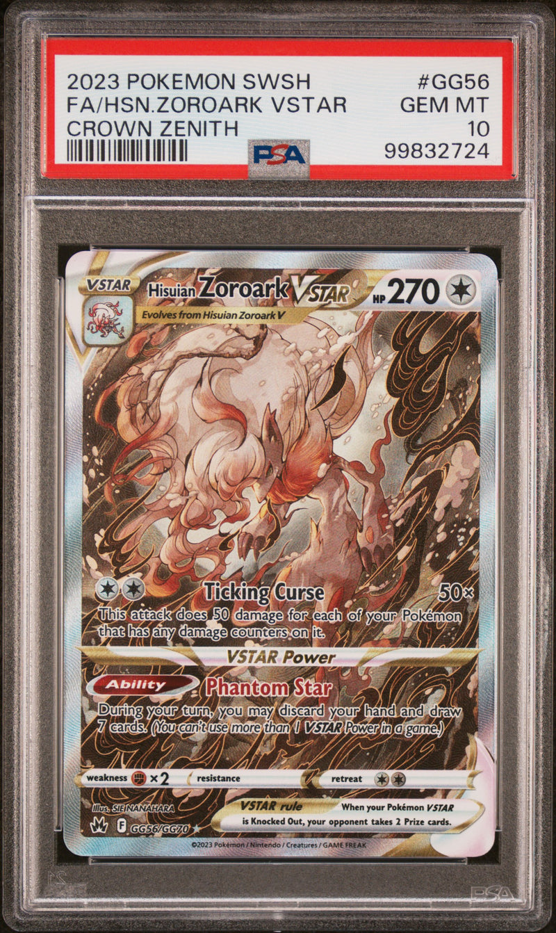PSA GEM MT 10 Hsn.Zoroark Vstar (GG56/GG70) [Sword And Shield Crown Zenith] - 99832724