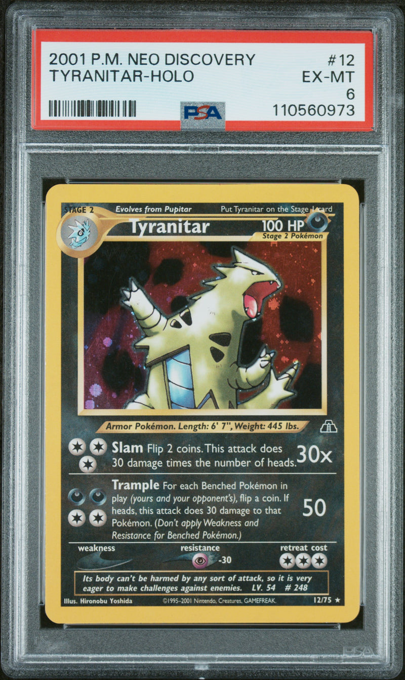 PSA EX-MT 6 Tyranitar-Holo (12/75) [Neo Discovery] - 110560973
