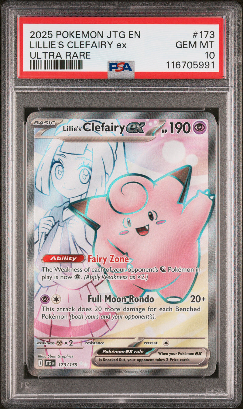 PSA GEM MT 10 Lillie'S Clefairy Ex (173/159) [Jtg En-Journey Together] - 116705991