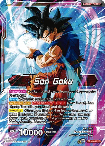 Son Goku // Son Goku, Supreme Warrior (BT16-001) [Realm of the Gods]