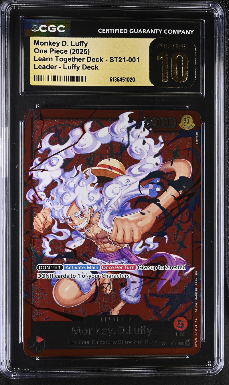CGC PRISTINE 10 Monkey D. Luffy [Learn Together Deck] - 6136451020