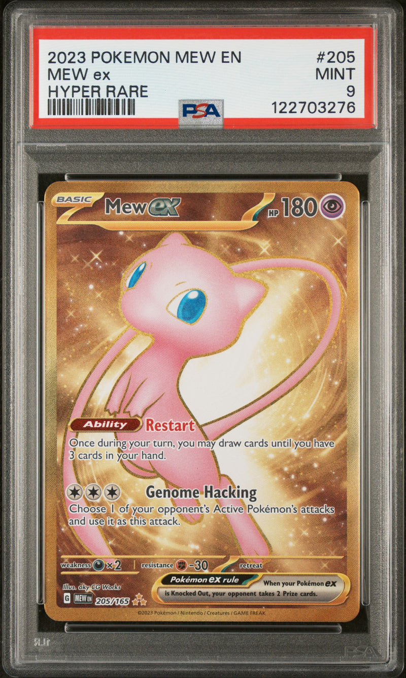 PSA MINT 9 Mew Ex (205/165) [Mew En-151] - 122703276