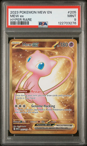 PSA MINT 9 Mew Ex (205/165) [Mew En-151] - 122703276