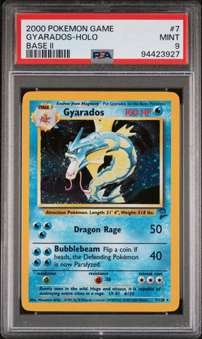 PSA MINT 9 Gyarados-Holo (7/130) [Game Base Ii] - 94423927