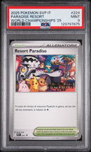 PSA MINT 9 Paradise Resort (224) [Italian Svp It-Sv Black Star Promo] - 129797875