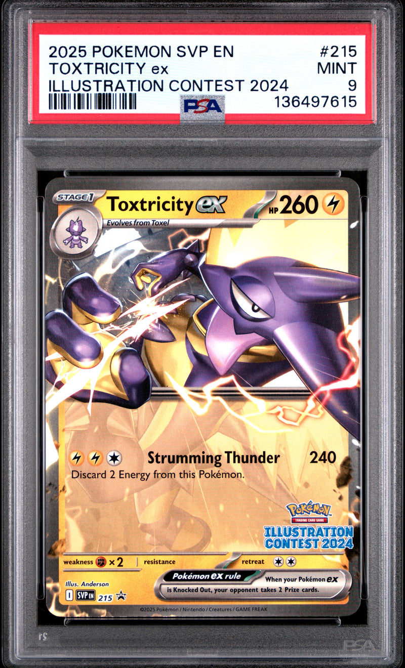 PSA MINT 9 Toxtricity ex (215) [Scarlet & Violet: Black Star Promos] - 136497615