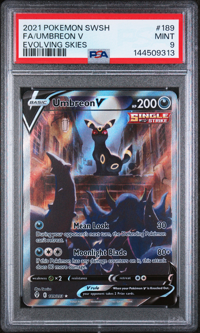 PSA MINT 9 Umbreon V (189/203) [Sword & Shield: Evolving Skies] - 144509313