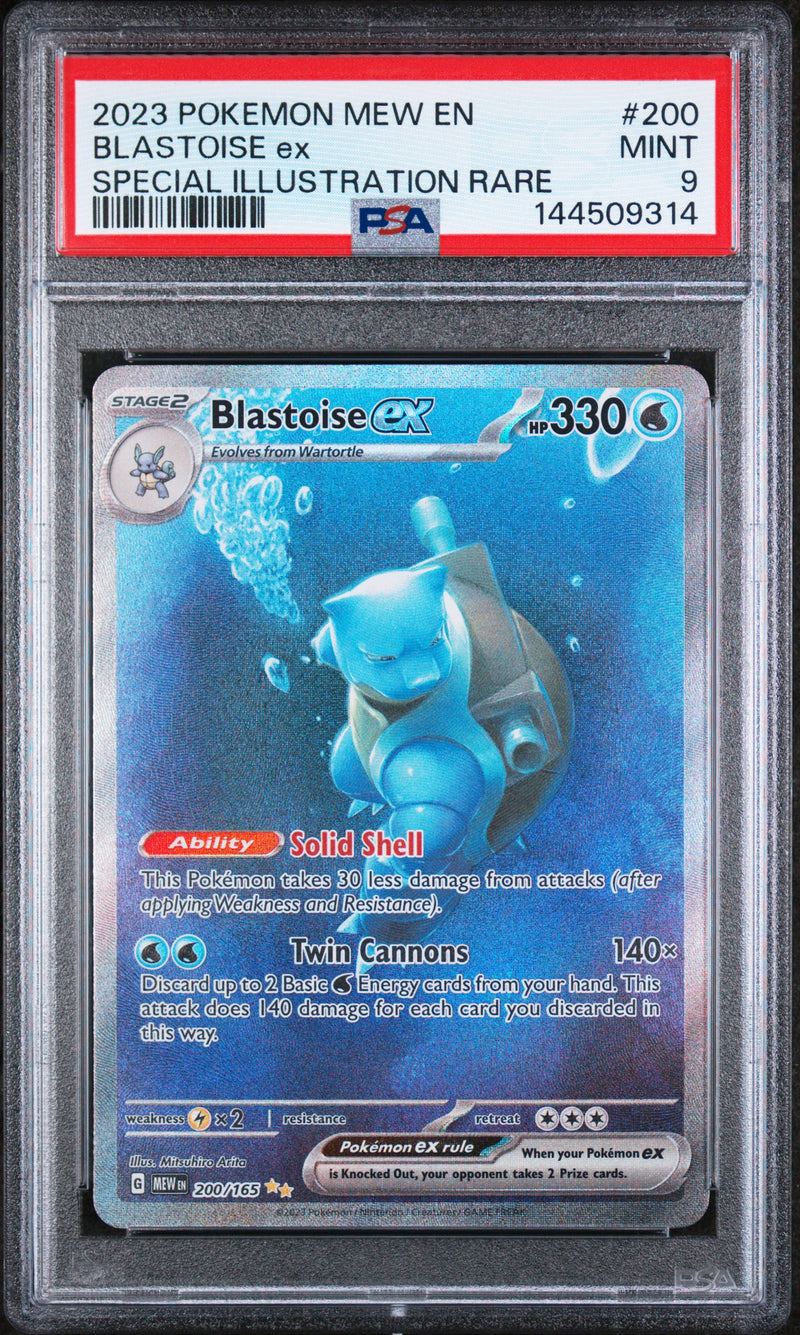 PSA MINT 9 Blastoise Ex (200/165) [Mew En-151] - 144509314