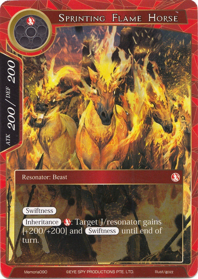 Sprinting Flame Horse (Memoria090) [Alice Origin Memoria Cards]