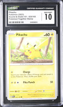 CGC GEM MINT 10 Pikachu (025/165) [Scarlet & Violet 151] - 6145508014