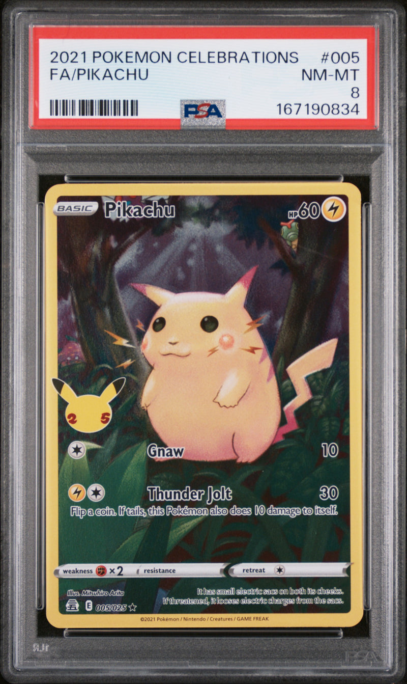 PSA NM-MT 8 Pikachu (005/025) [Celebrations] - 167190834
