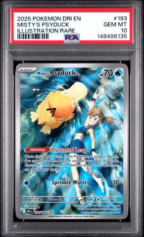 PSA GEM MT 10 Misty'S Psyduck(193/182) [Dri En-Destined Rivals] - 148496135