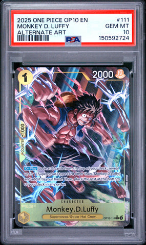 PSA GEM MT 10 Monkey D. Luffy [Op10-Royal Blood] - 150592724